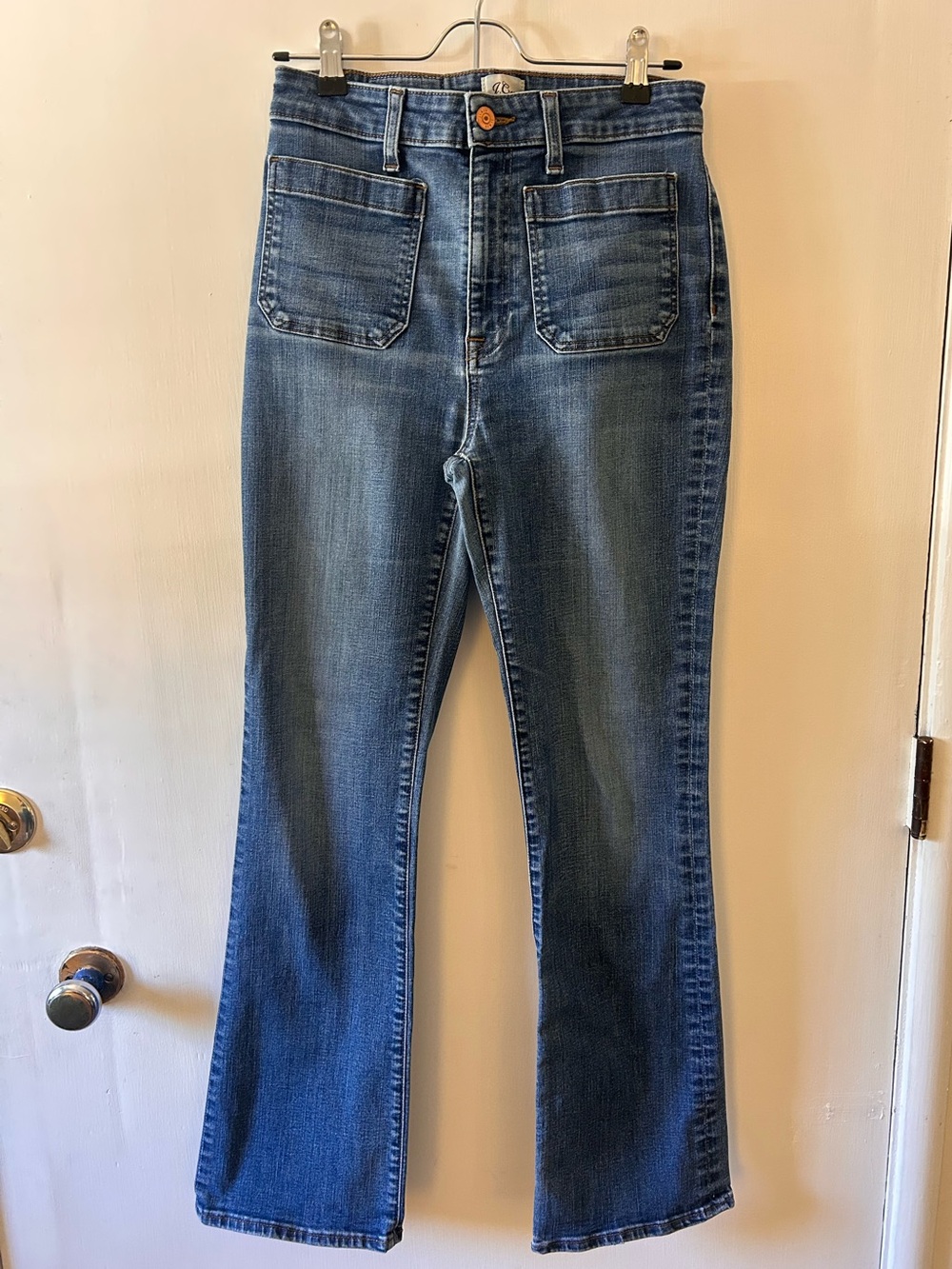 J. crew Women's High-Rise Curvy Full Length Demi Boot Jeans - size 28
